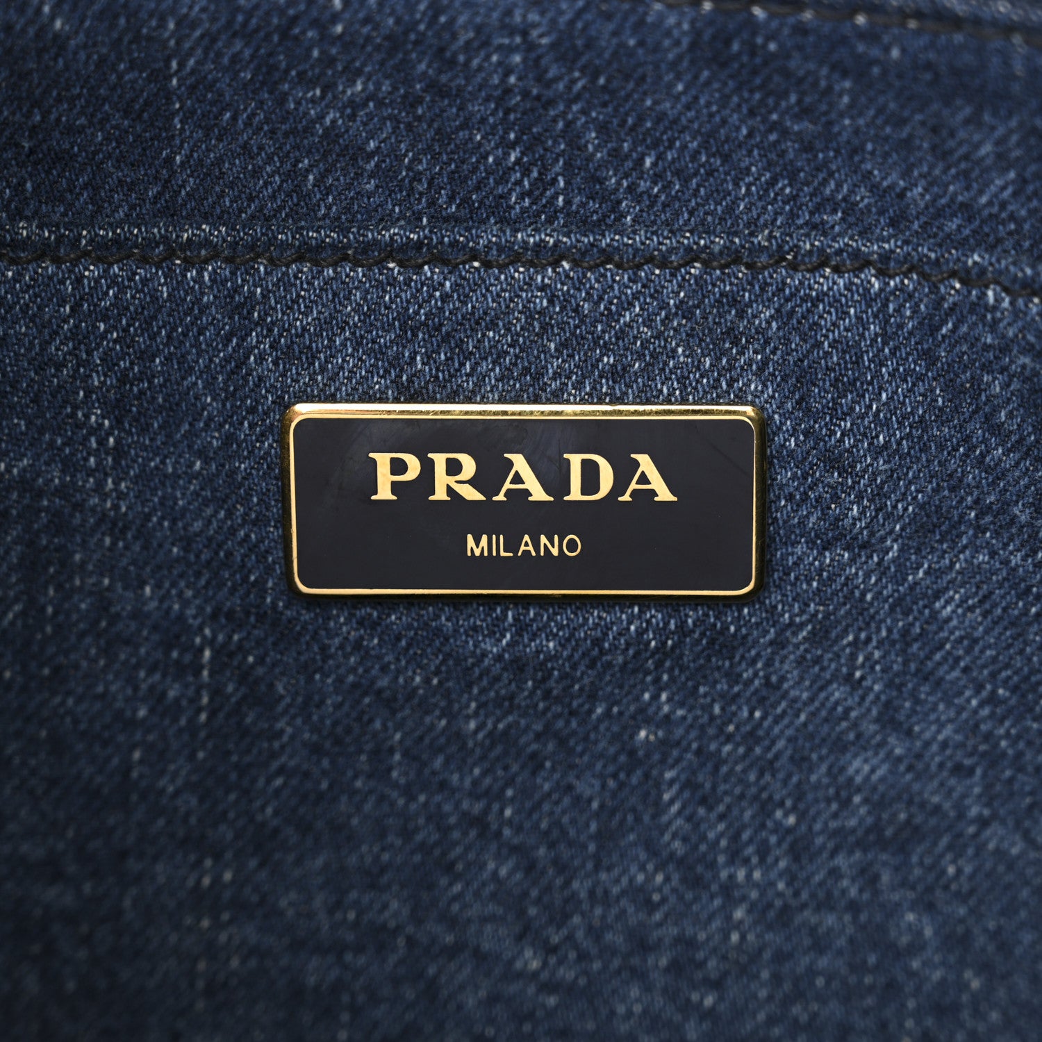 Prada Denim Small Logo Tote Bleu 6 of 10