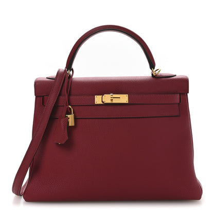 Hermes Togo Kelly Retourne 32 Rubis 1 of 10
