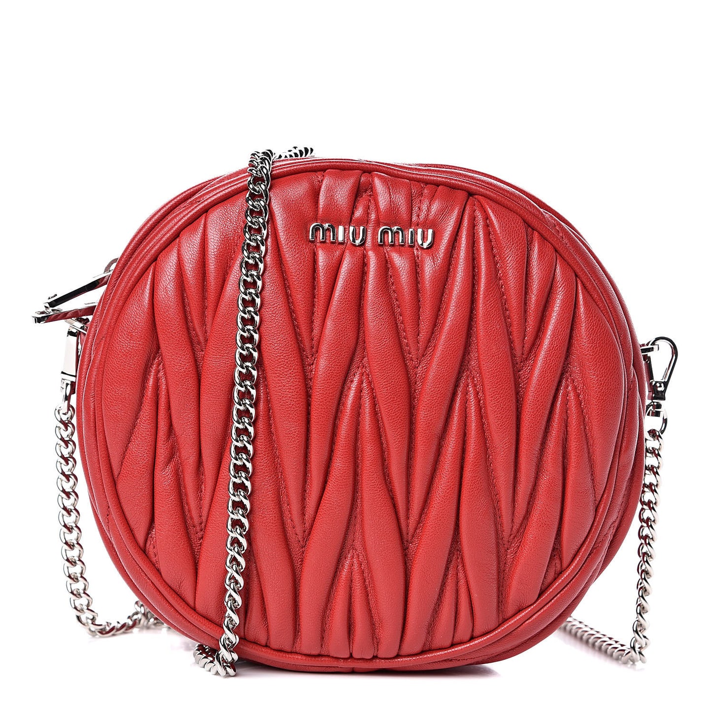 Nappa Matelasse Round Crossbody Fuoco
