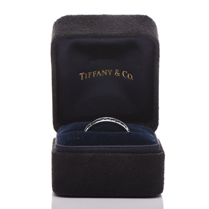 Tiffany Platinum Blue Sapphire Eternity Band Ring 49 4.75 5 of 5