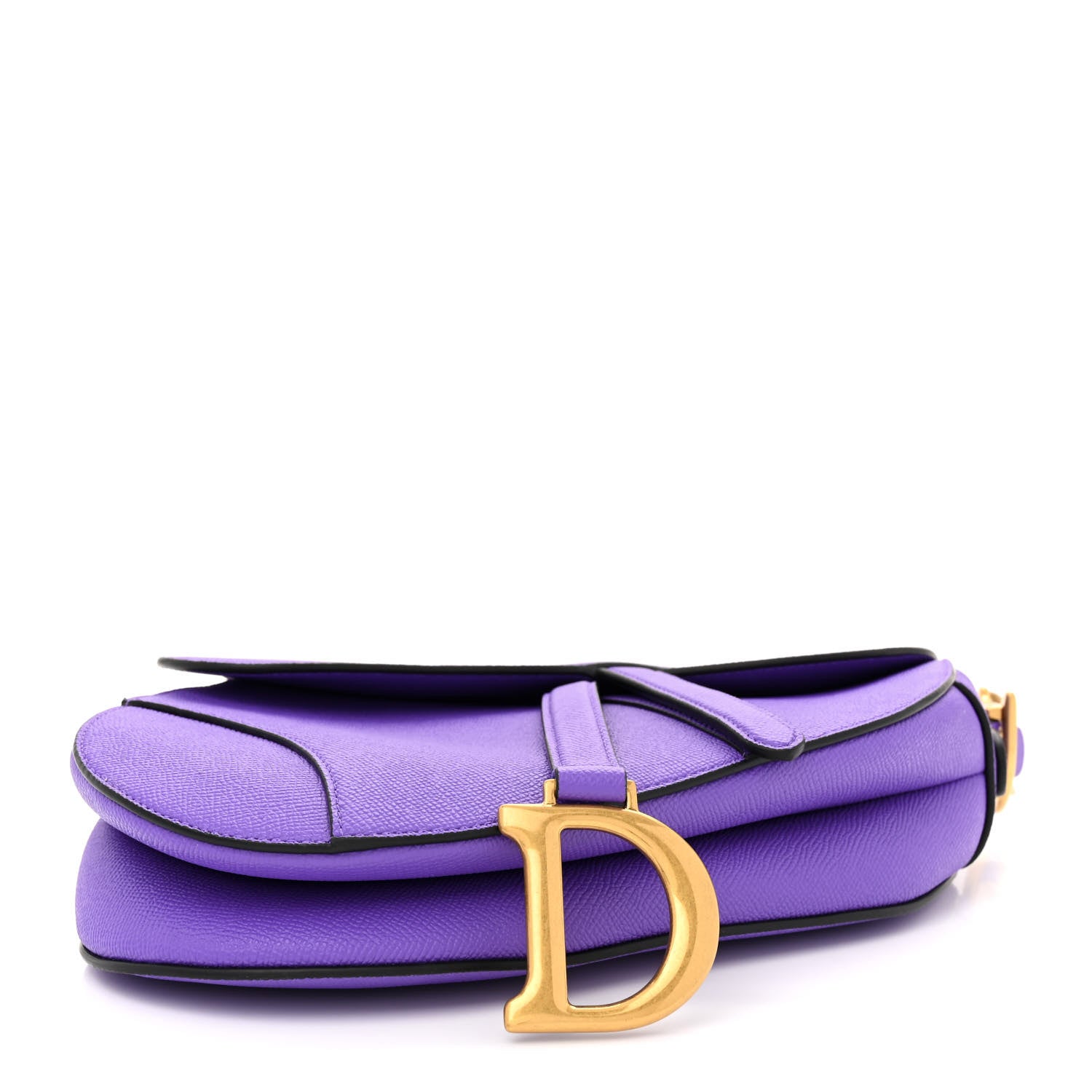 Christian Dior ショルダーバッグ パープル Christian Dior Grained Calfskin Saddle Bag Purple 1507415