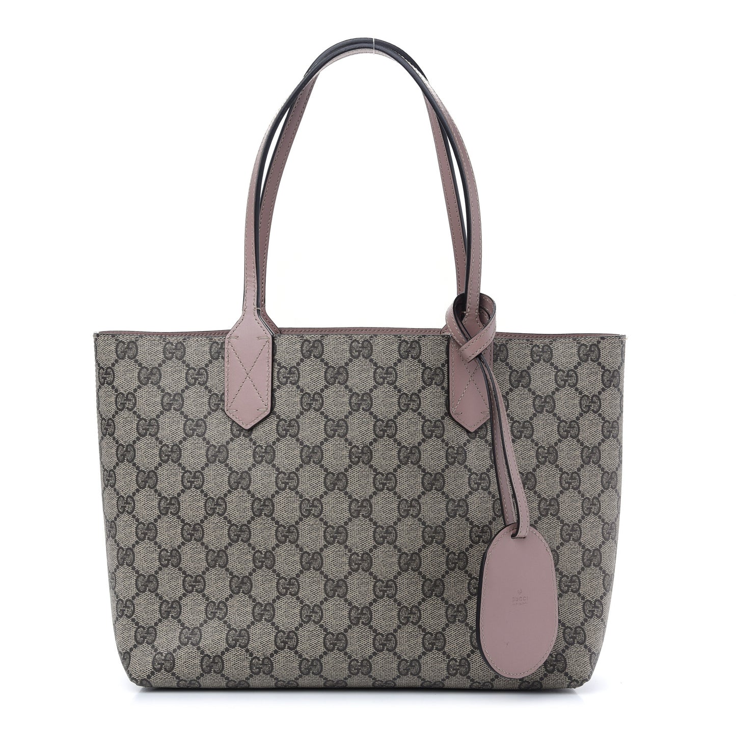 Textured Calfskin Monogram Small Reversible GG Tote Dark Cipria