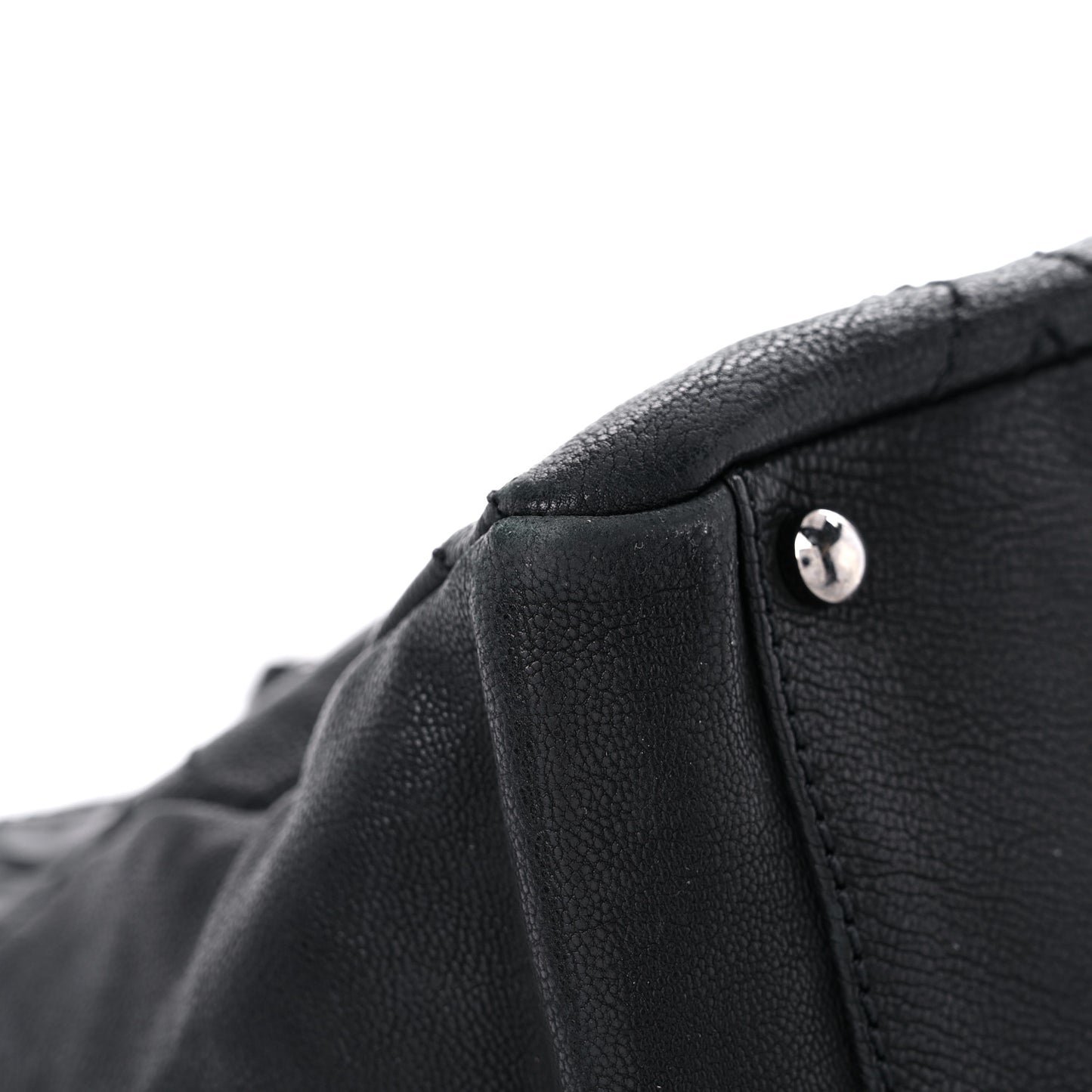 Calfskin Small Diamond Stitch Tote Black