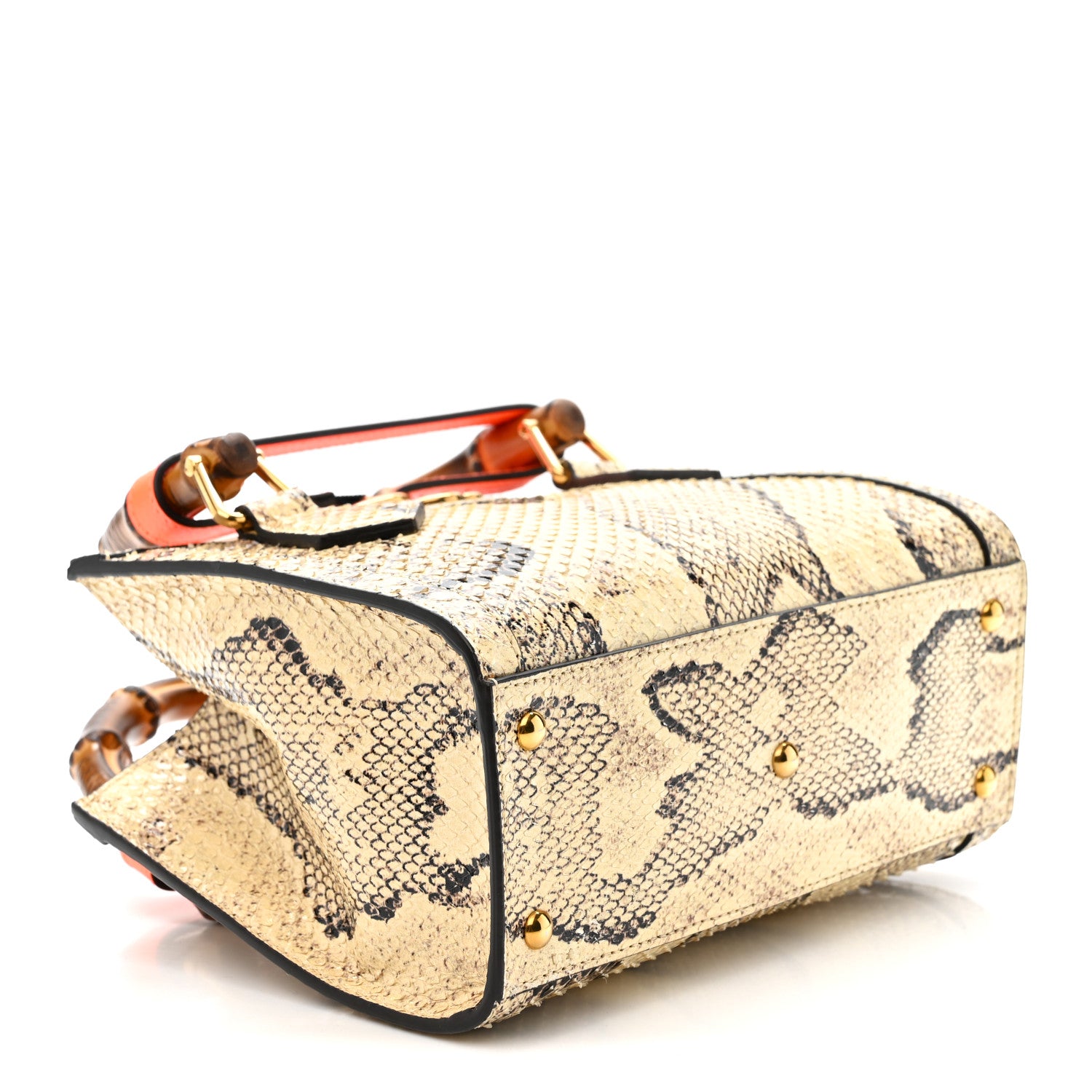 Gucci Snakeskin Mini Diana Tote Bag Beige 4 of 12