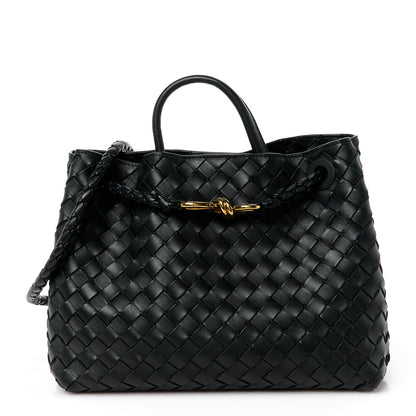 Bottega Veneta Nappa Intrecciato Medium Andiamo Shoulder Bag Black 1 of 12