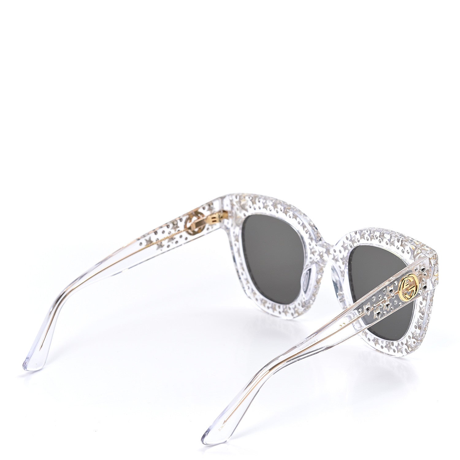 Gucci Acetate Crystal Oversize Mirrored Star Sunglasses GG0116S 4 of 8