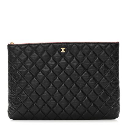 Chanel Caviar Quilted Large Cosmetic Case Black 1 of 8