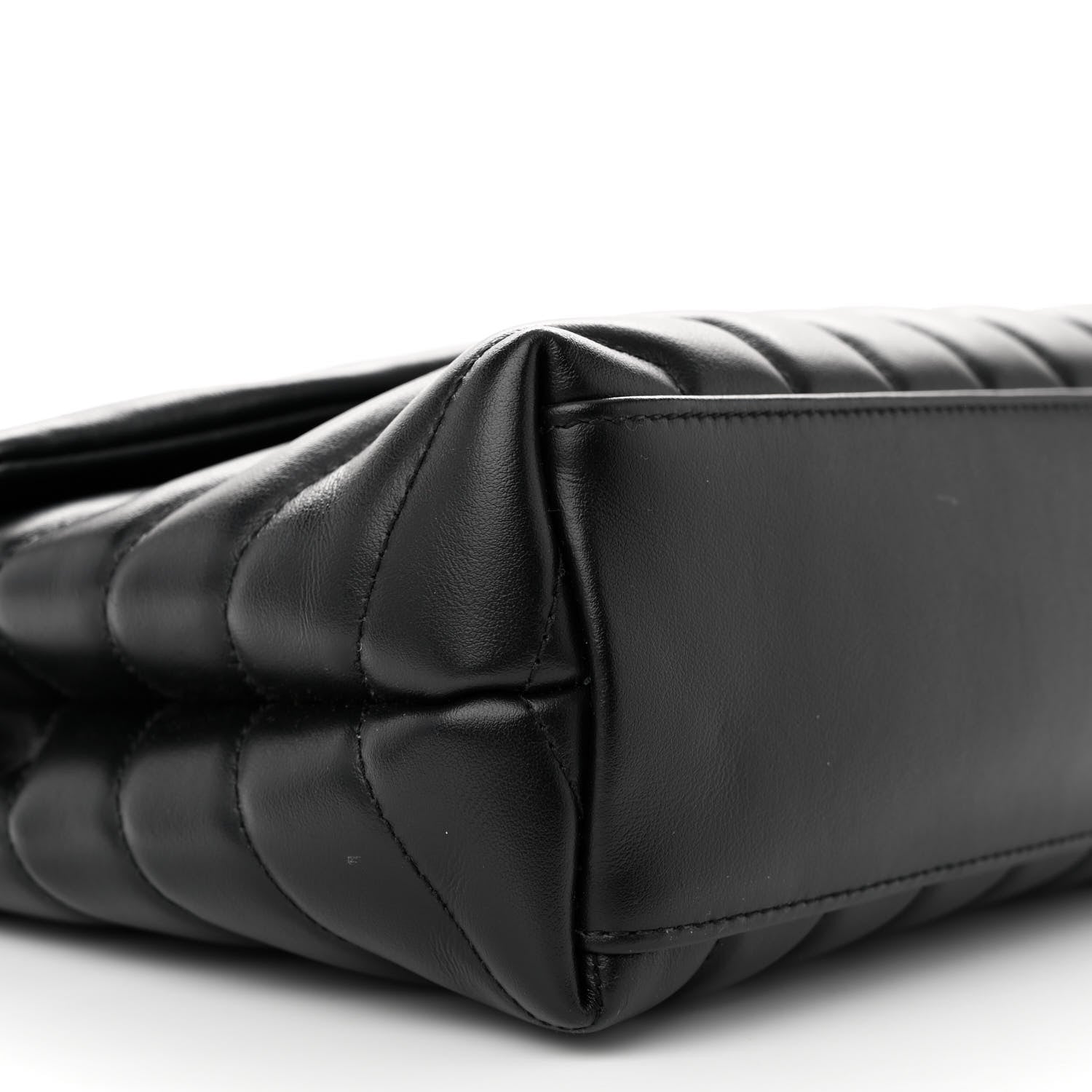 Saint Laurent Calfskin Y Quilted Monogram Small Loulou Chain Satchel Black 9 of 14