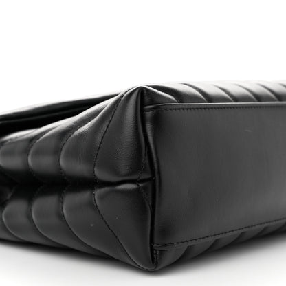 Saint Laurent Calfskin Y Quilted Monogram Small Loulou Chain Satchel Black 9 of 14