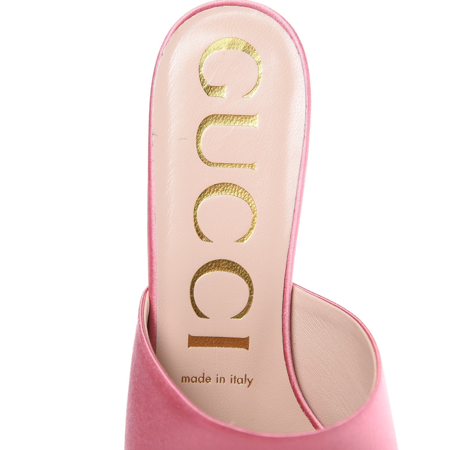 Gucci Silk Satin Crystal Embellished Bow Mules 38 Peonia 8 of 10