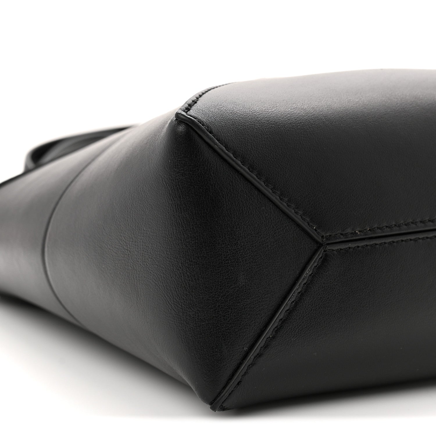 Loewe Shiny Calfskin Mini Puzzle Fold Tote Black 9 of 10