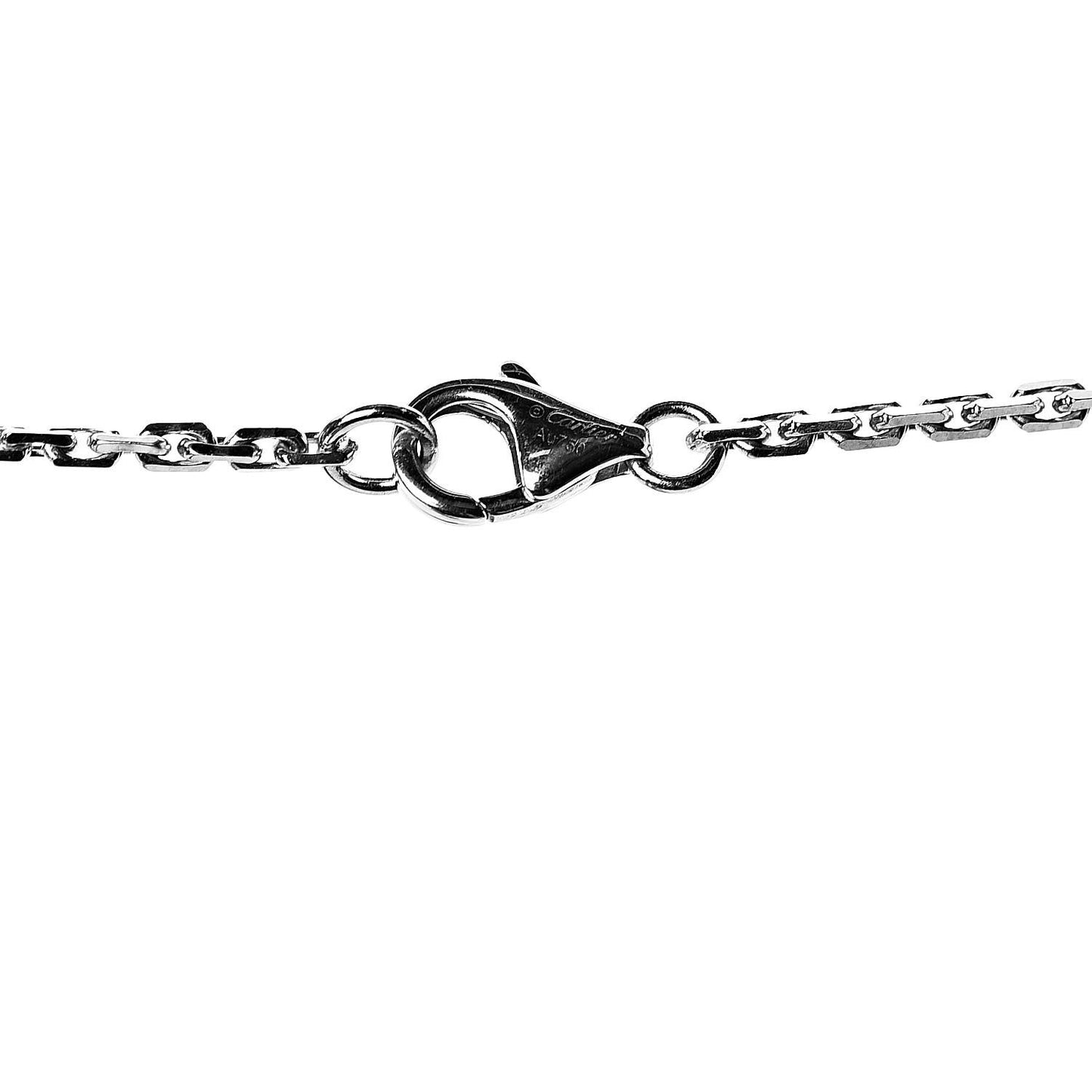18K White Gold 3 Diamonds LOVE Pendant Necklace