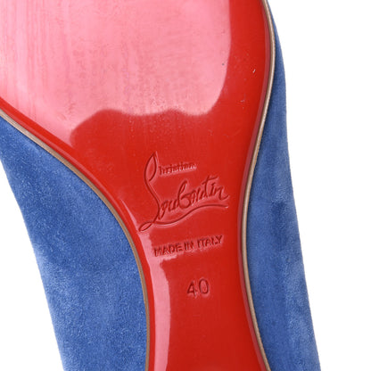 Christian Louboutin Veau Velours Ballalla Pointy Toe Flats 40 Jeans 8 of 10