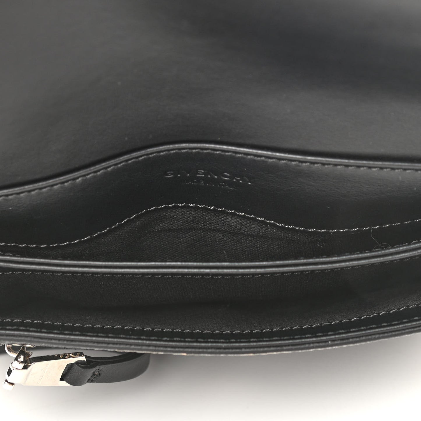 Calfskin Duetto Crossbody Bag White Black