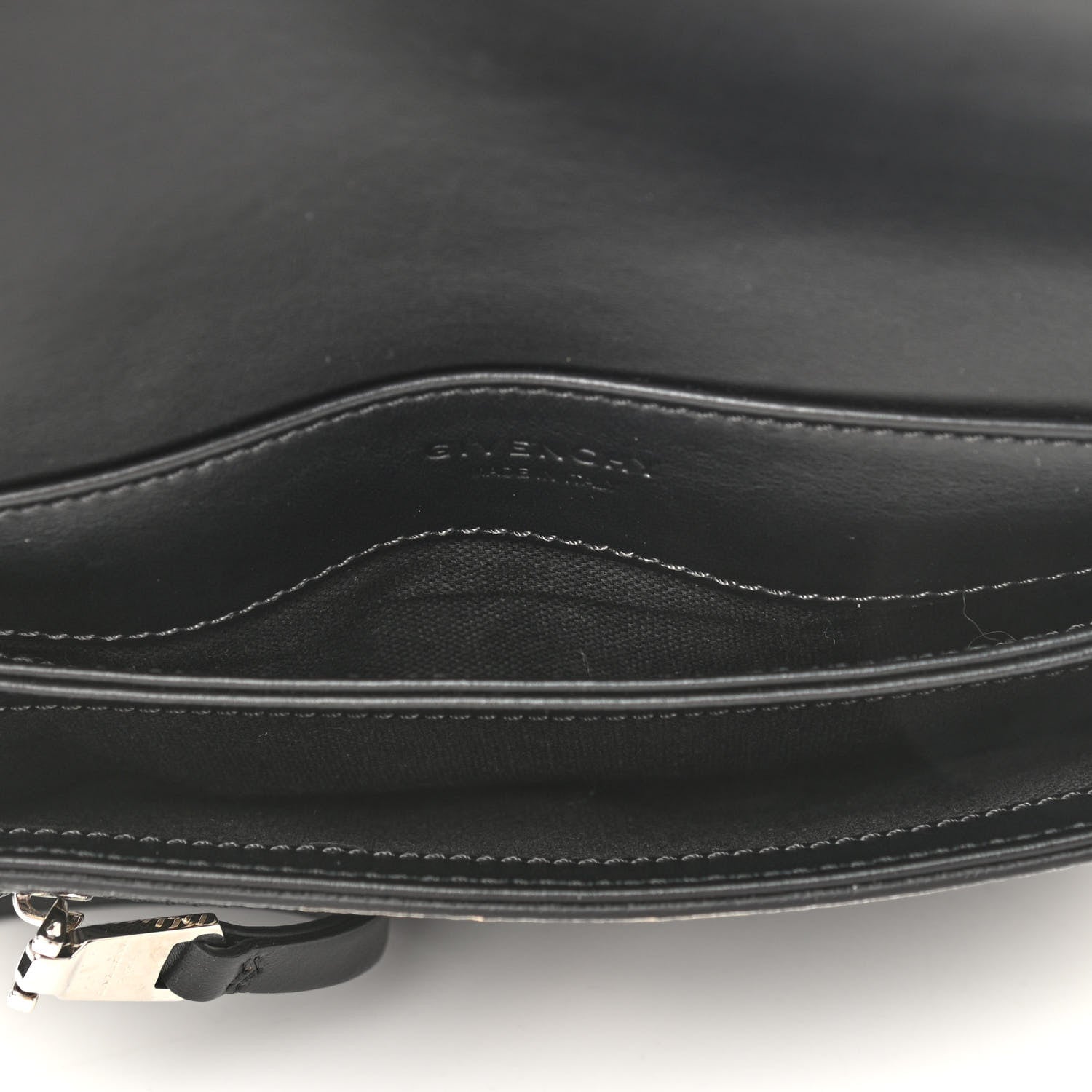 Givenchy Calfskin Duetto Crossbody Bag White Black 5 of 10