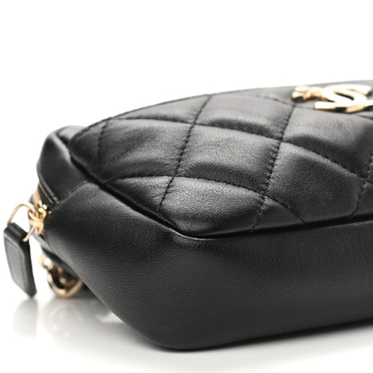 Chanel Lambskin Quilted Waist Bag With Pouch Black 10 of 12