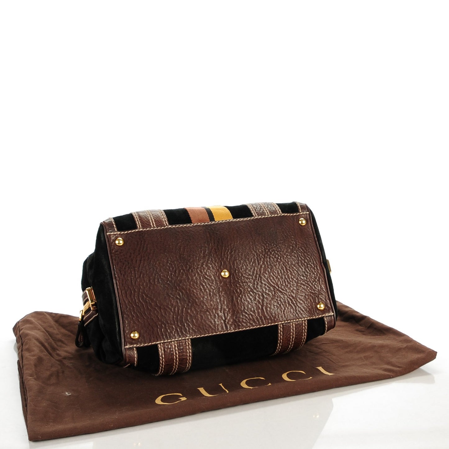 Suede Leather Medium Aviatrix Boston Black Brown