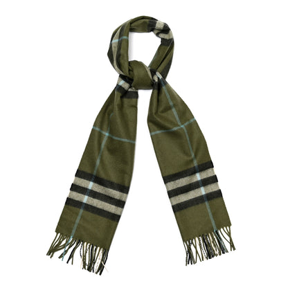 Burberry Cashmere Giant Check Fringe Scarf Shrub Shrub 1 of 4