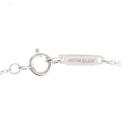 Tiffany 18K White Gold Diamond Mini Metro Horseshoe Pendant Necklace 5 of 6
