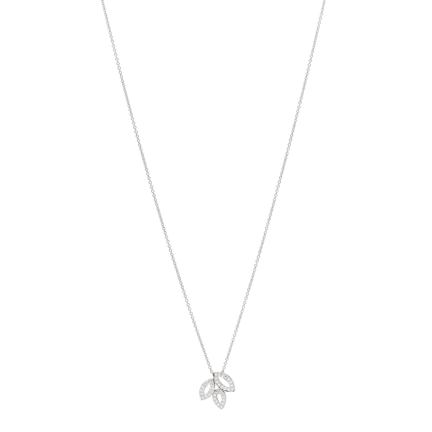 Harry Winston Platinum Diamond Small Lily Cluster Pendant Necklace 1 of 6