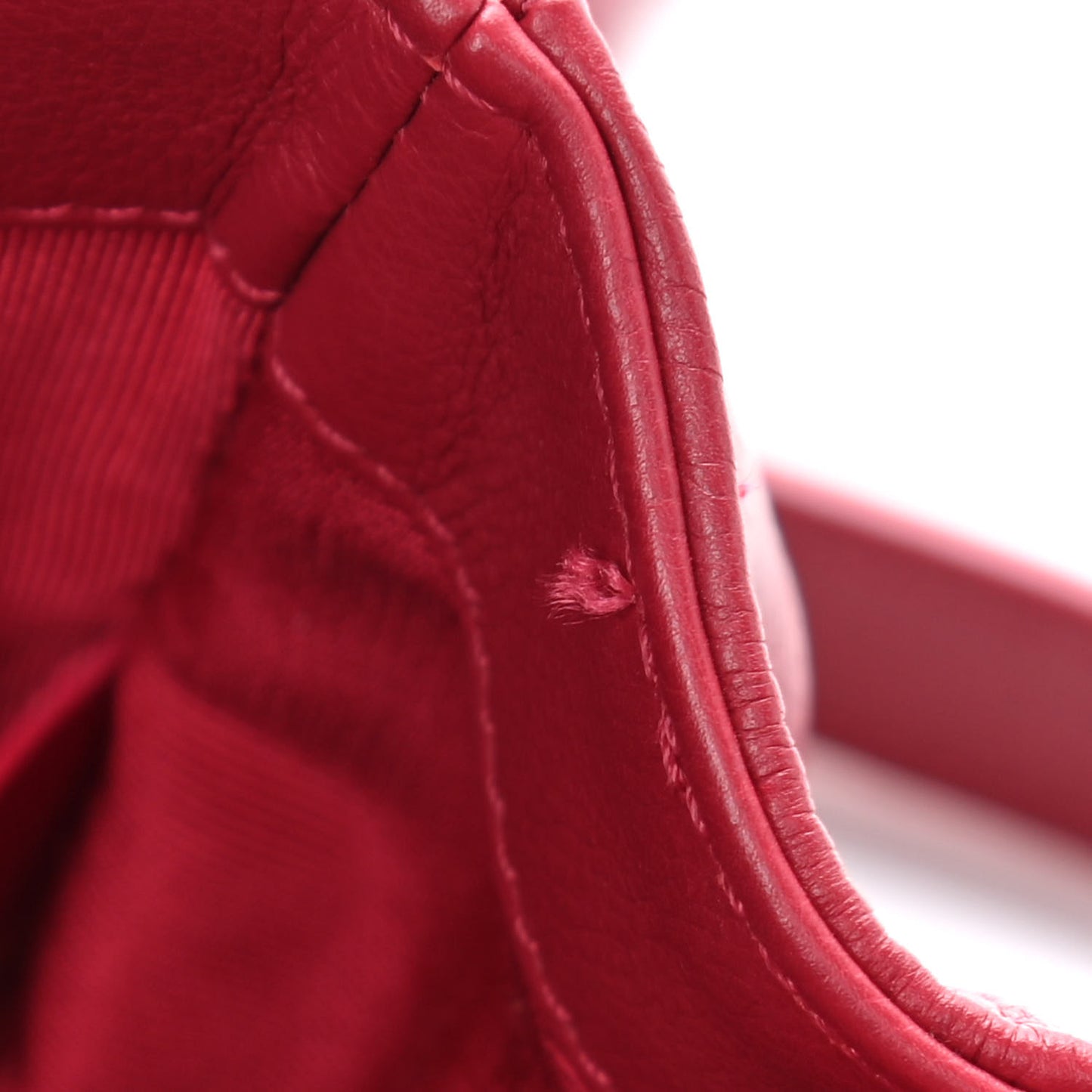 Caviar Quilted Mini Studded Flap Red