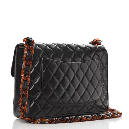 Chanel Lambskin Quilted Bekko Jumbo Single Flap Black 3 of 10