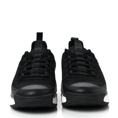 Chanel Velvet Calfskin Mixed Fibers CC Sneakers 36.5 Black 2 of 8