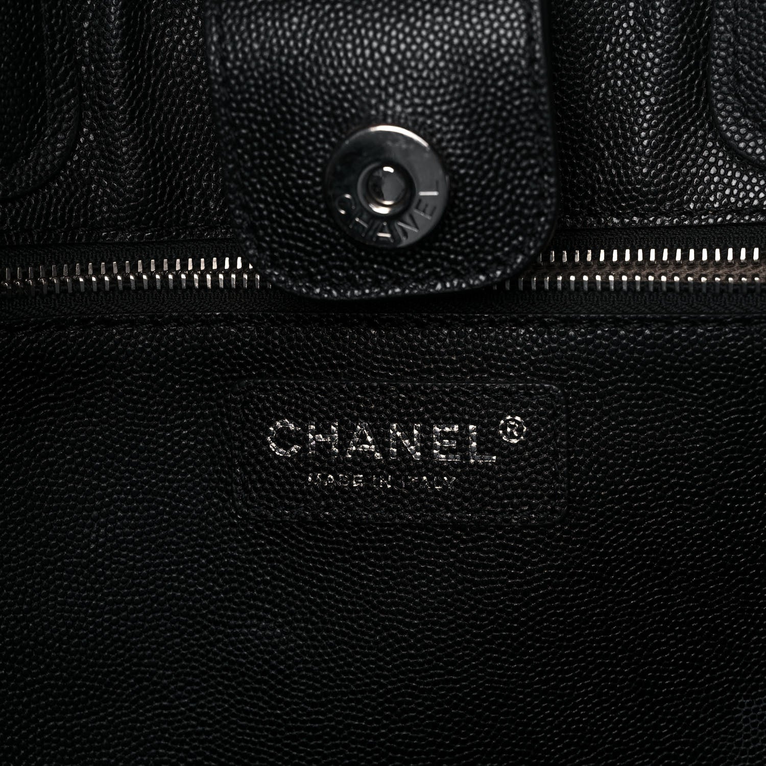Chanel Caviar Stitched Large Shopping Tote Black 6 of 14