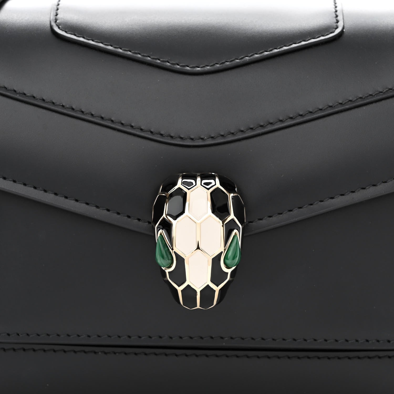 Bulgari Calfskin Serpenti Forever Crossbody Bag Black 8 of 13