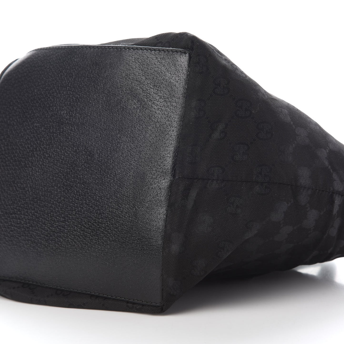 GG Monogram Small Web Handle Bucket Tote Black