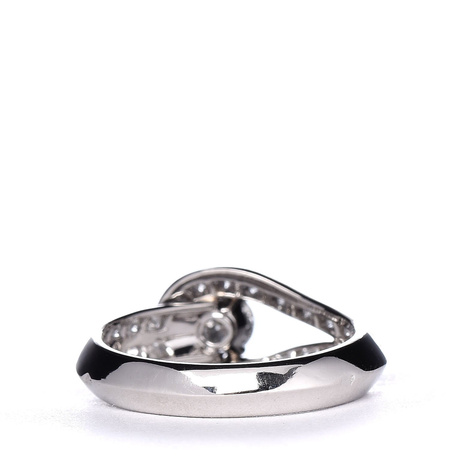 Van Cleef & Arpels Platinum Diamond .30ct Couture Solitaire Ring 50/5.25 8 of 17