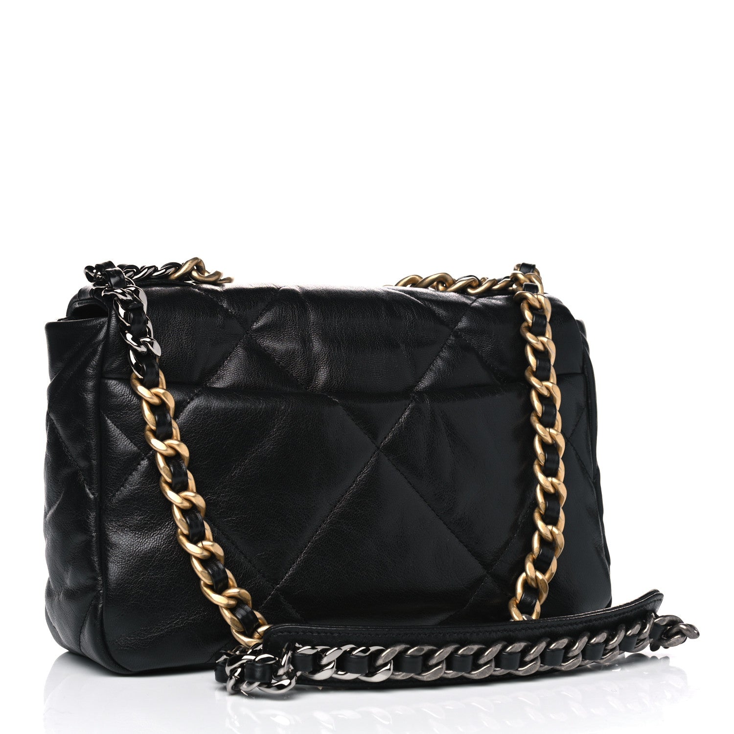 Chanel Goatskin Quilted Medium Chanel 19 Flap Black 2 of 6