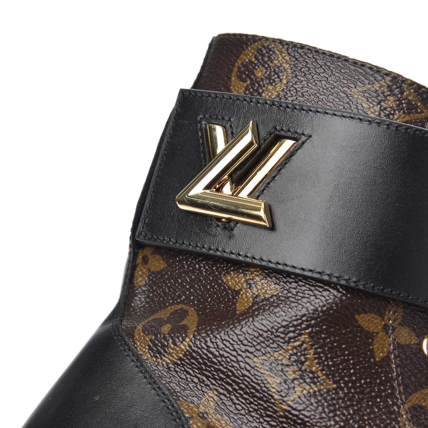 Monogram Calfskin Wonderland Flat Ranger Boots 36 Black