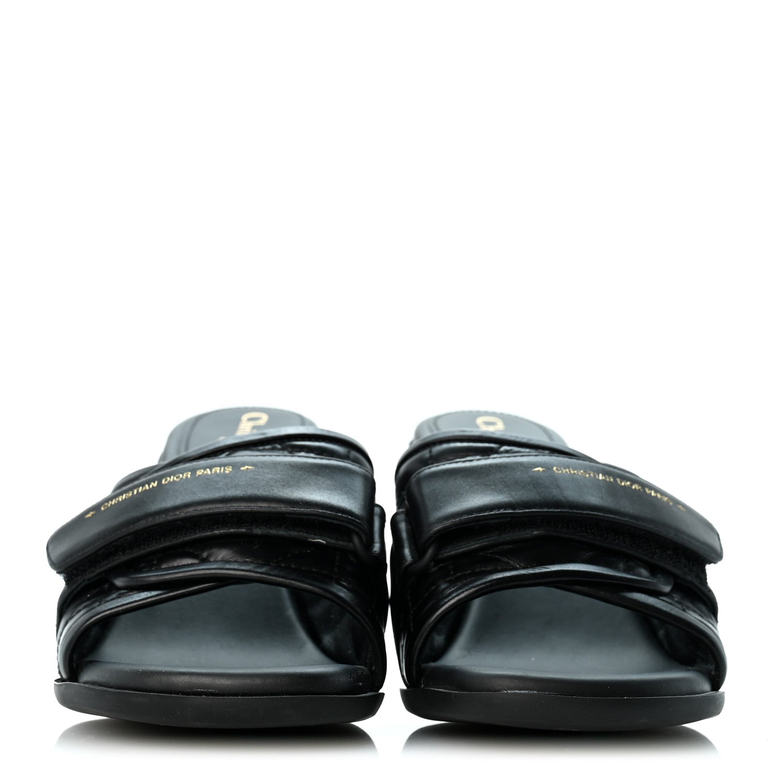 Christian Dior Calfskin Cannage Quilted Dio(r)evolution 80mm Slide Sandals 39 Black 3 of 9