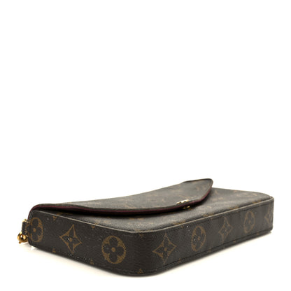 Louis Vuitton Monogram Pochette Felicie Chain Wallet Fuchsia 5 of 14