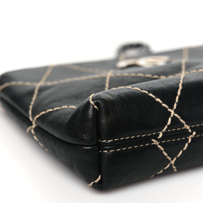 Chanel Lambskin Surpique Stitch Pochette Black 9 of 11
