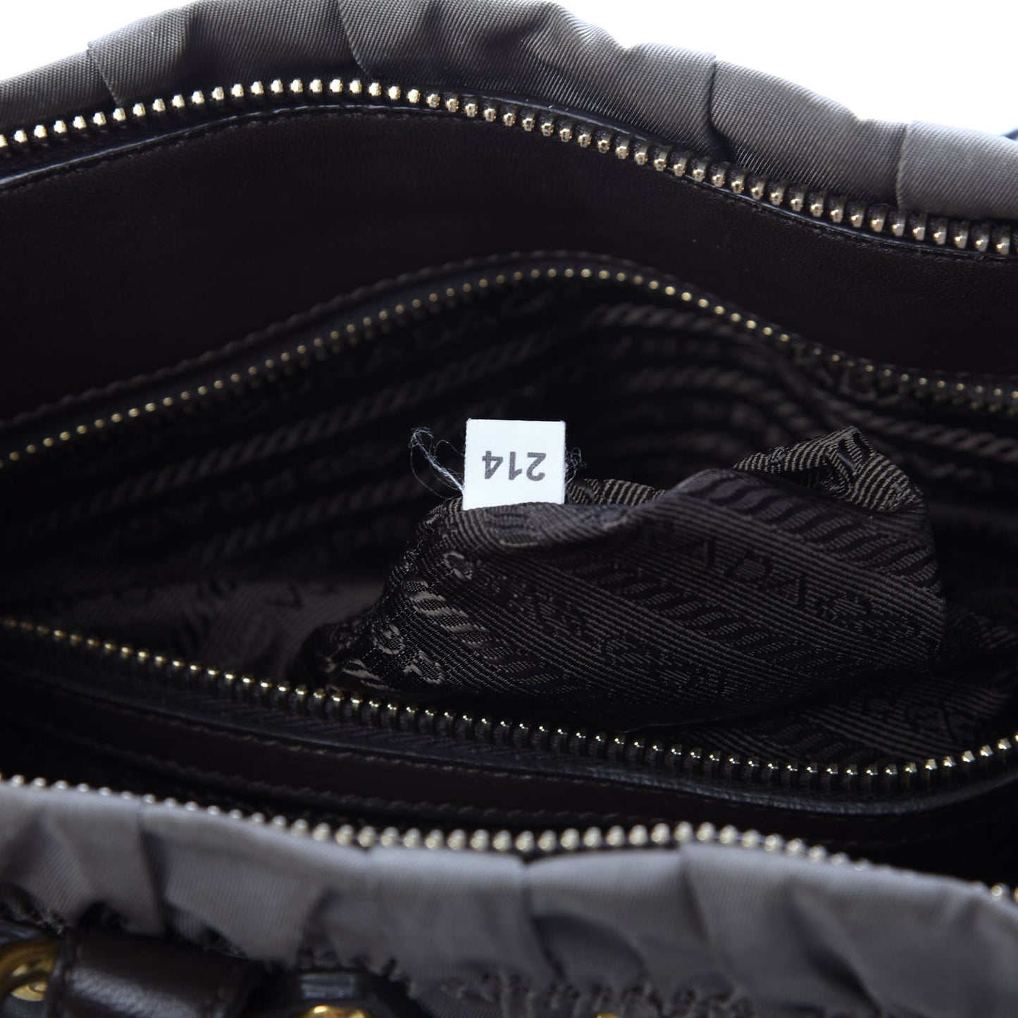 Tessuto Nylon Gaufre Tote Fumo