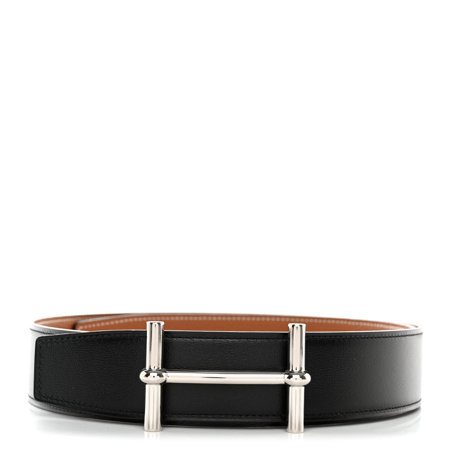 Hermes Chamonix 135 Togo 38mm H d'Ancre Belt 90 36 Black Gold 1 of 6