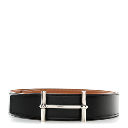 Hermes Chamonix 135 Togo 38mm H d'Ancre Belt 90 36 Black Gold 1 of 6