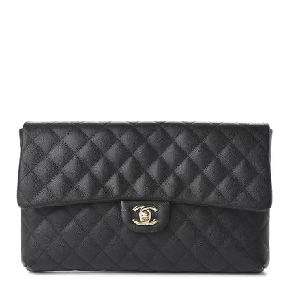 Chanel Caviar Quilted Flap Clutch Black 1 of 10