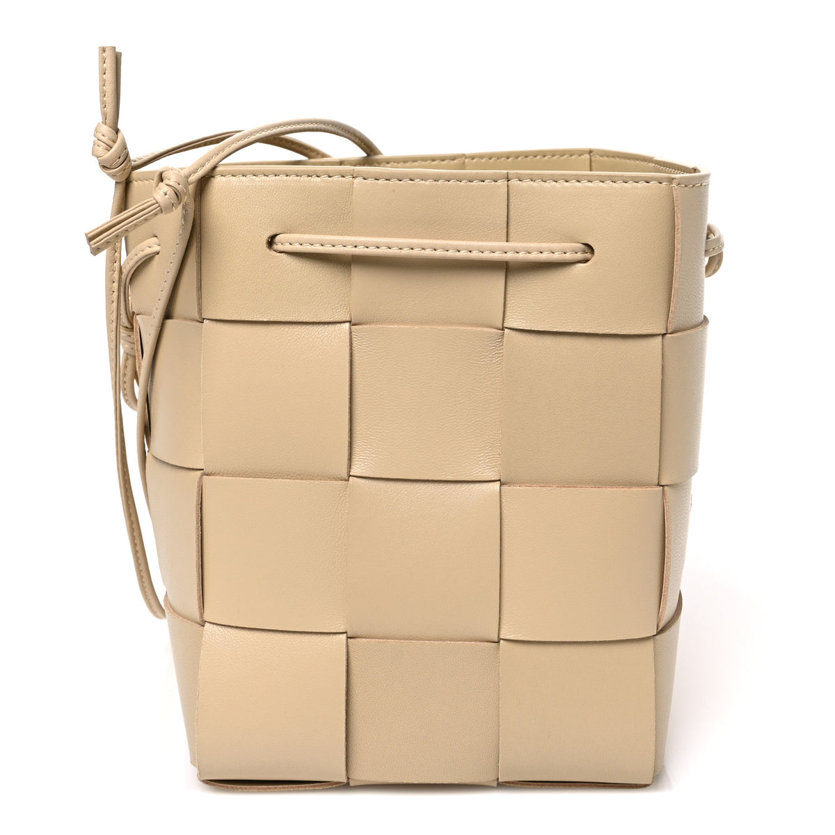 Nappa Maxi Intrecciato Small Cassette Bucket Bag Porridge