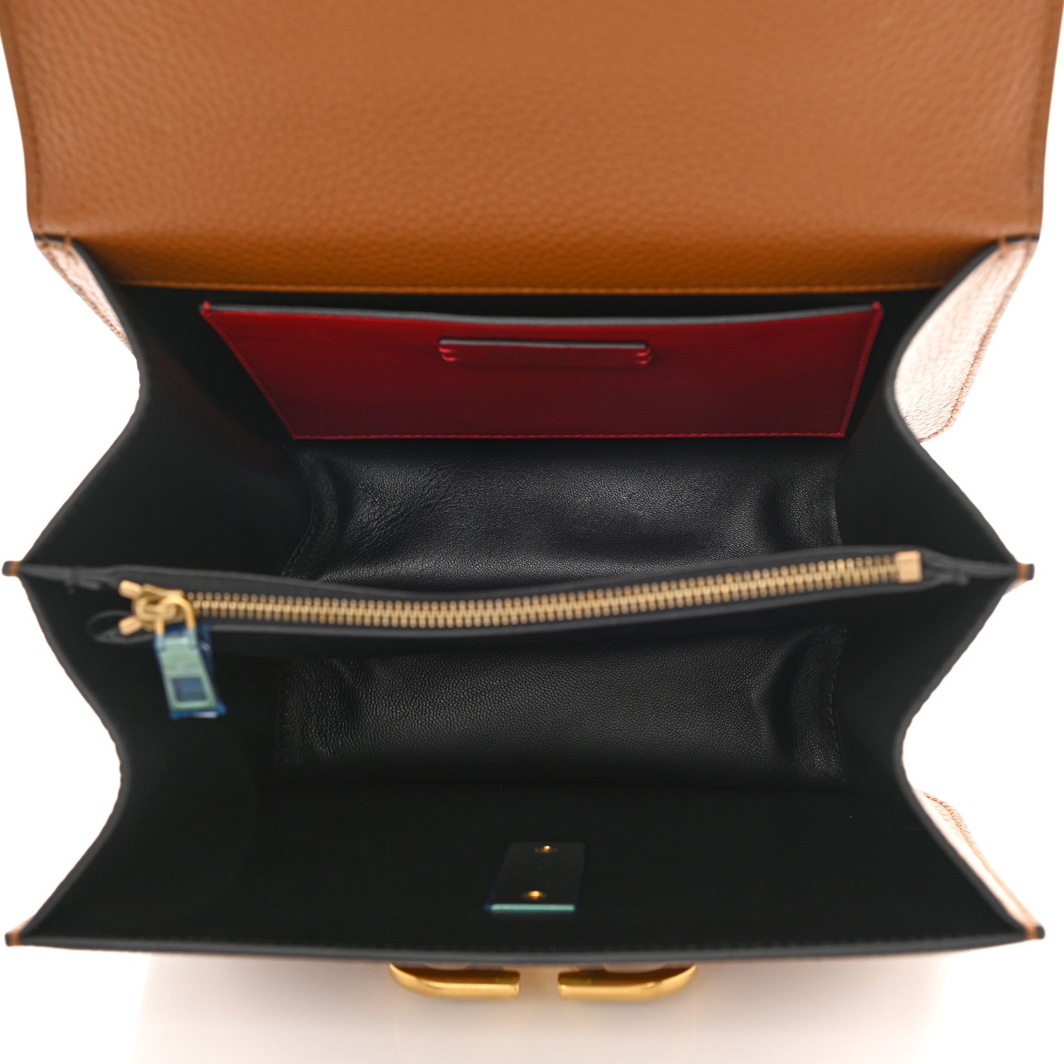 Valentino Garavani Grained Calfskin Large VSling Shoulder Bag Saddle Brown 5 of 7