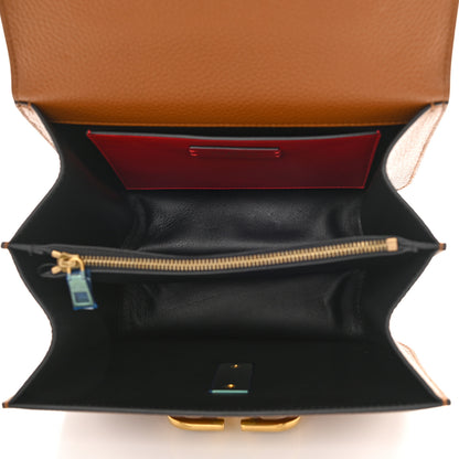 Valentino Garavani Grained Calfskin Large VSling Shoulder Bag Saddle Brown 5 of 7