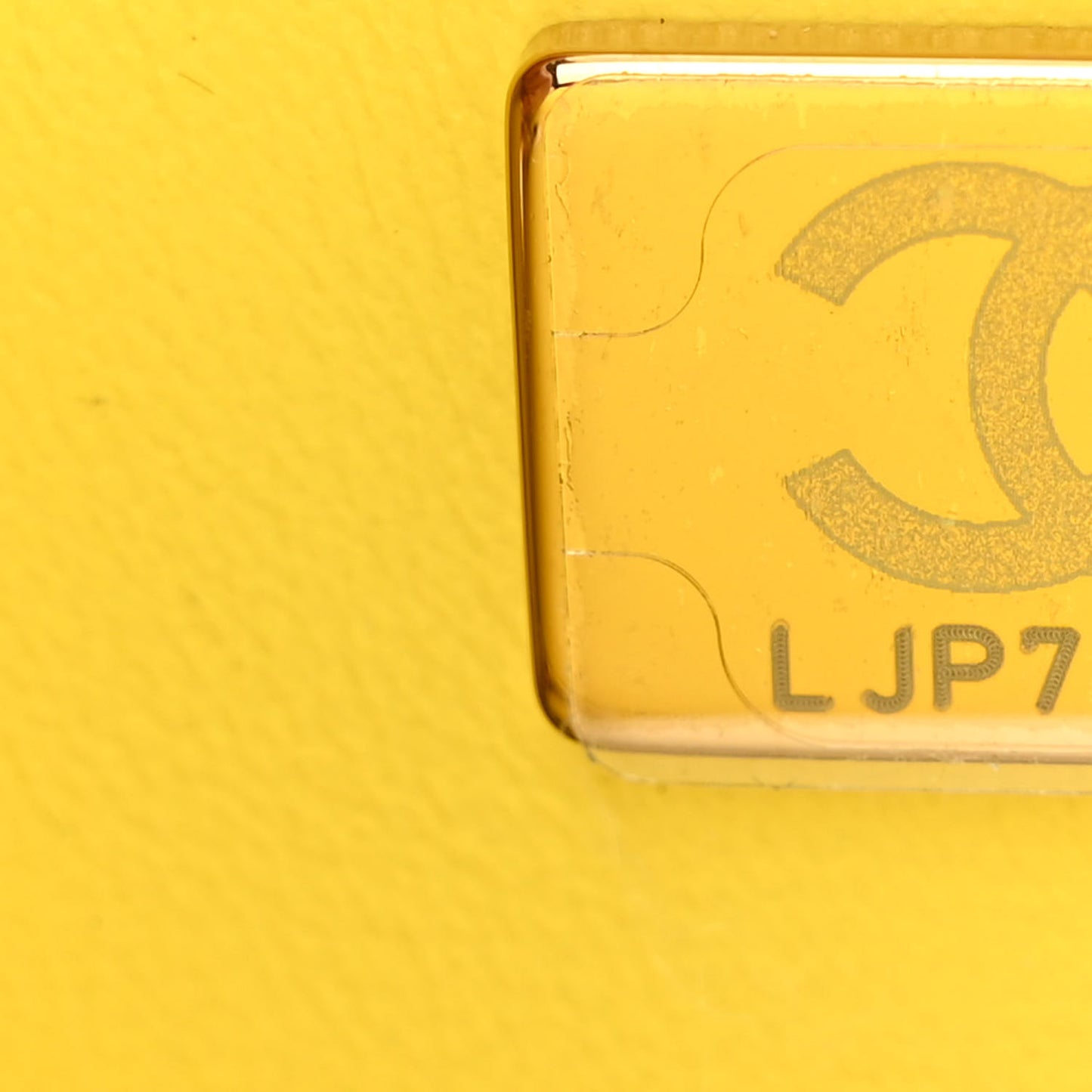 Lambskin Quilted Mini Pearl Crush Flap Yellow