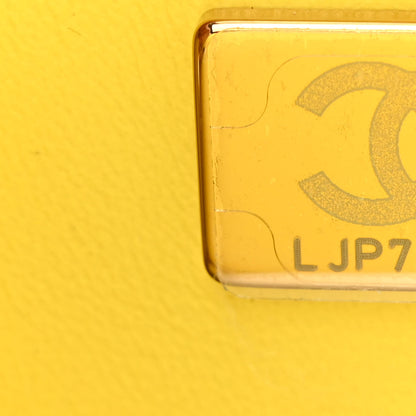 Chanel Lambskin Quilted Mini Pearl Crush Flap Yellow 7 of 10
