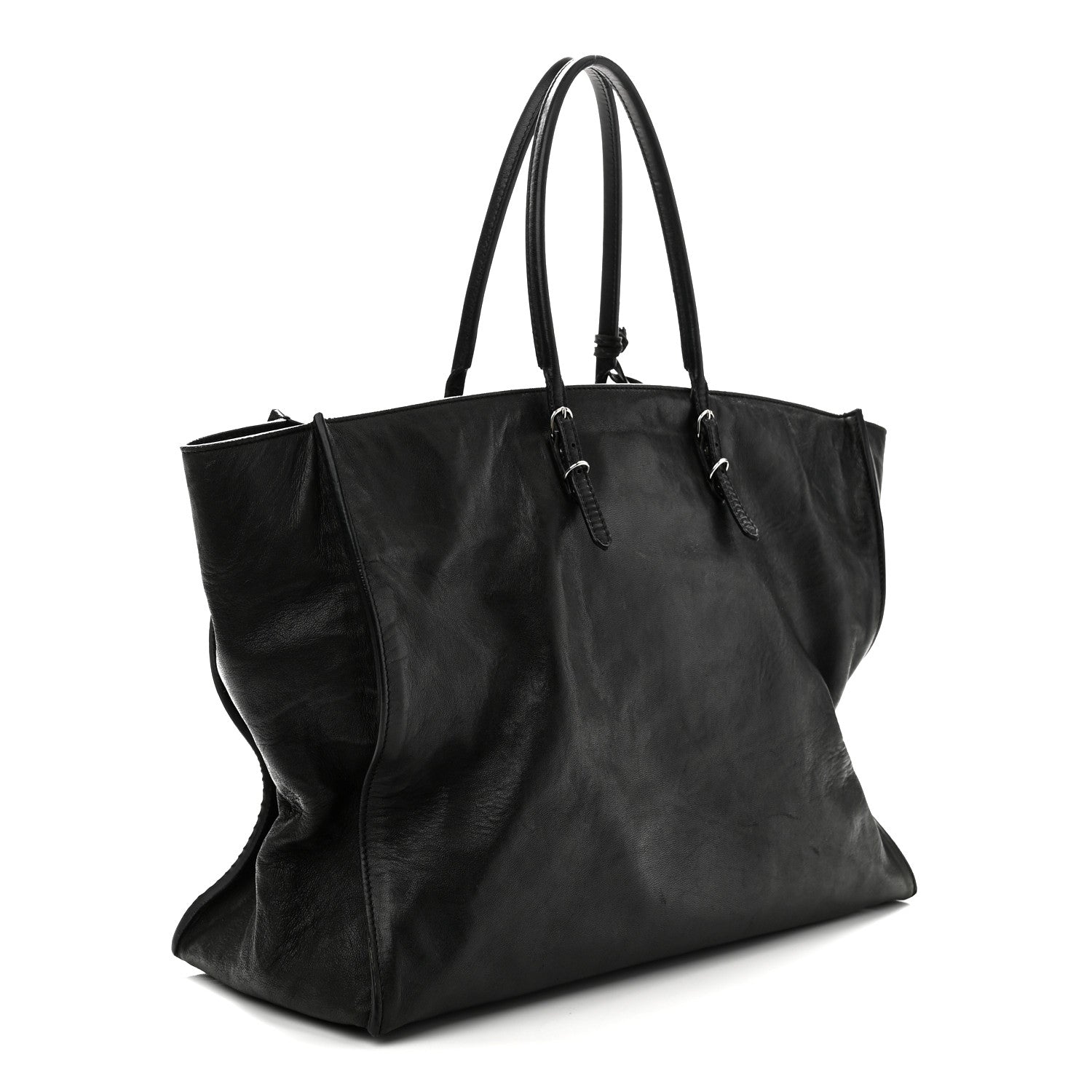 Balenciaga Supple Calfskin Papier A4 Zip Around Tote Black 4 of 14