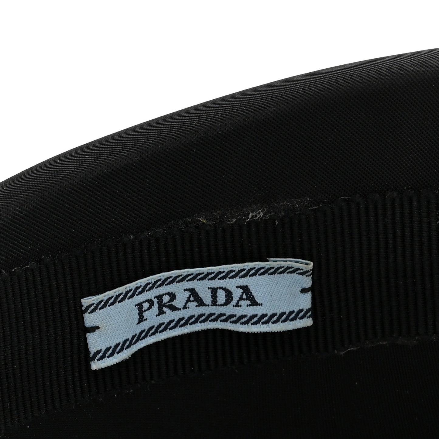 Re-Nylon Metal Triangle Logo Headband Black