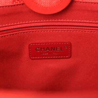 Chanel Mixed Fibers Striped Small Deauville Tote Red 5 of 9