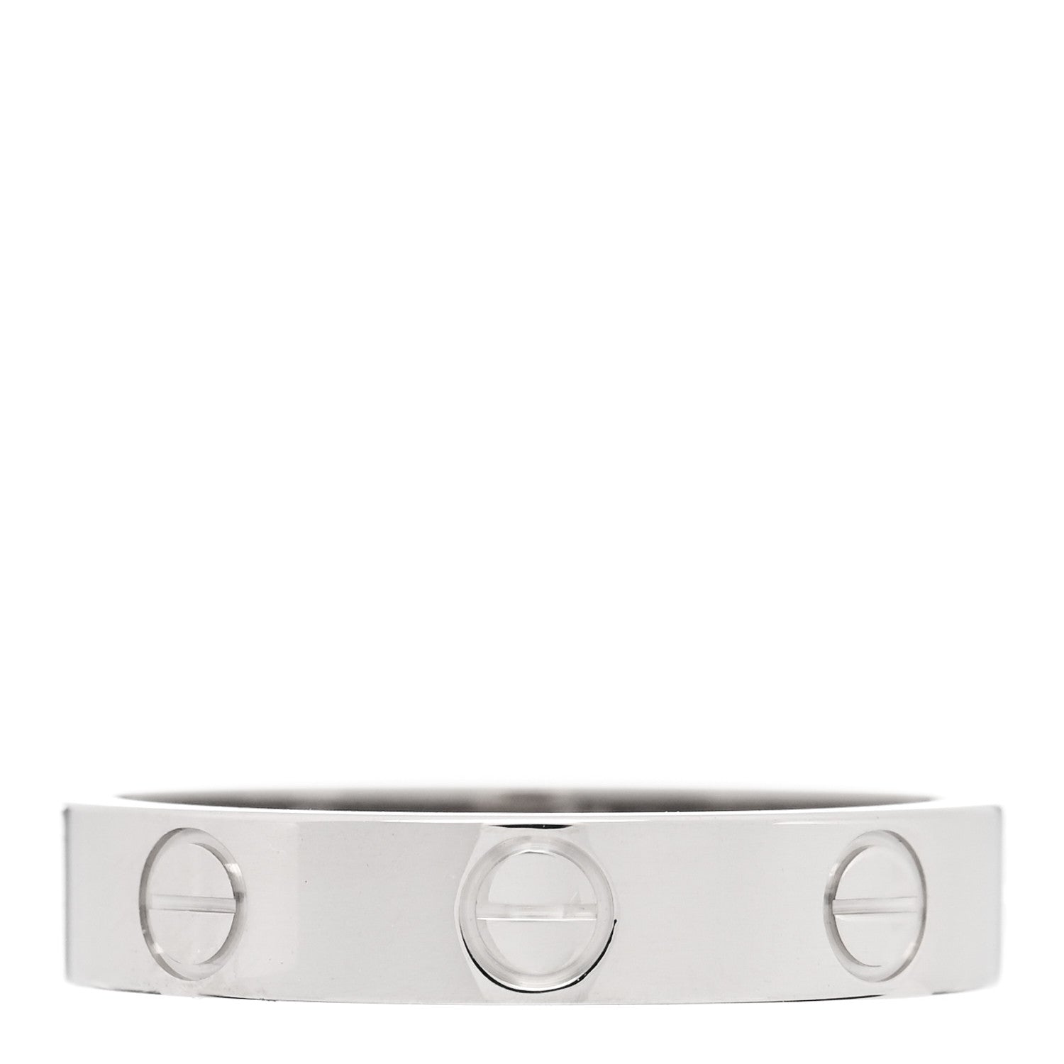 Cartier 18K White Gold 3.5mm LOVE Wedding Band Ring 51 5.75 1 of 4
