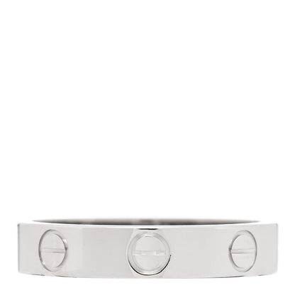 Cartier 18K White Gold 3.5mm LOVE Wedding Band Ring 51 5.75 1 of 4